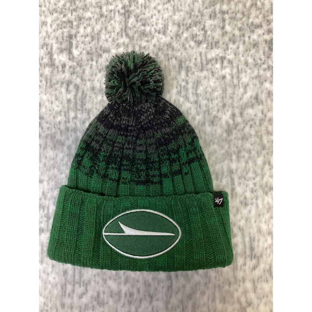 47 Brand New York Jets Kids Cascade Cuff Knit Pom Beanie Green Black NFL Hat